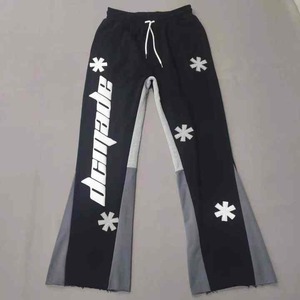 Streetwear Mens Trousers <b>Jogger</b> Sweatpants Custom 3D Puff Print <b>Stacked</b> Flared Sweatpants Men - Product Image 1