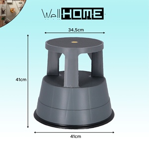 Sgabello rotondo WELL HOME up grigio scuro - Product Image 2