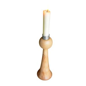 Candelero pequeño de madera para interiores con forma redonda Portavelas de Navidad para interiores de diferentes diseños a la venta - Product Image 5