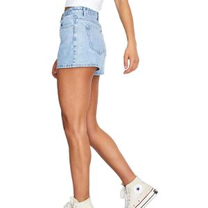 Shorts de mezclilla de cintura alta para mujer, pantalones cortos de mezclilla holgados con dobladillo, shorts de mezclilla para mujer, precio razonable - Product Image 2