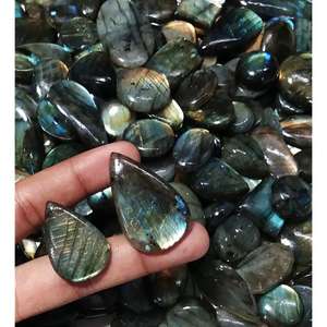 Cabujón de Labradorita Pulida de Alta Calidad, Piedra Lunar Natural, Multicolor, Brillante, Gema Semipreciosa Suelta para Joyería - Product Image 2