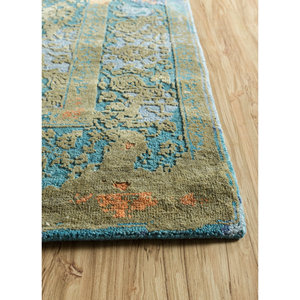 Alfombras de Lana y Seda Anudadas a Mano del Lejano Oriente, con Diseño de Medallón Rectangular y Patrones de Rompecabezas, para Sala de Estar, Pasillo, Juvenil - LRS-17 - Product Image 4