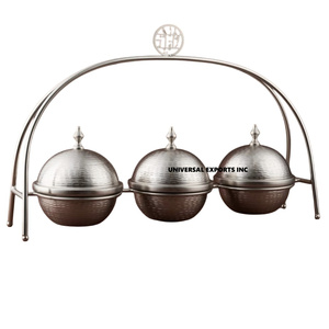 Cuenco dulce de metal con acabado plateado Última nueva colección Cuenco dulce hecho a mano Cuenco de chocolate de diseñador más vendido - Product Image 1