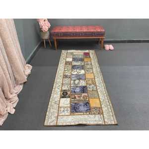 พรมขนาด 2.6x6.4 ฟุต, พรมตุรกีโบราณ, พรมขนสัตว์สีน้ำตาล - Product Image 5