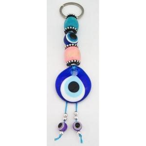 17 cm Evil Eyes Glass Ornament Llavero Diseño único Evil Eye para estilo y protección - Product Image 1