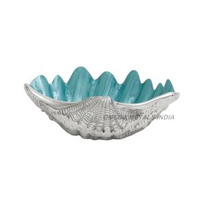 ชามโลหะทรงไข่สีดำและสีเงินที่ทันสมัยพร้อมศิลปะการออกแบบขอบตัดแบบออร์แกนิกสำหรับตกแต่งและใช้งาน - Product Image 2