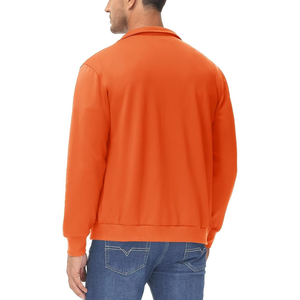 Vestes de survêtement unisexes personnalisées orange pour hommes 100% polyester coupe ajustée fermeture éclair complète respirant vêtements de sport à la mode vestes d'extérieur - Product Image 3