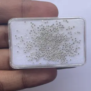 1mm 1.5mm Naturel Blanc Sel et Poivre Diamant Rond Brillant Coupe Pierre Précieuse Lâche Vente en Gros Bijoux Fins Certifiés Or Véritable