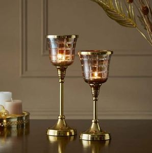 เชิงเทียนทองคุณภาพสูงขายส่งสำหรับตกแต่งบ้านและสำนักงาน งานแต่งงาน งานเลี้ยง งานอีเว้นท์ ผลิตในอินเดีย ขายส่ง - Product Image 2