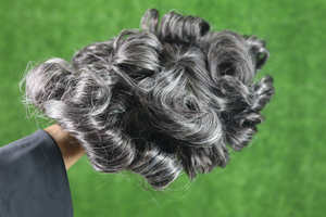 BM วิกผมปลอมสำหรับผู้ชายผมอินเดียแบบมีลูกไม้ปิดด้านหน้าแบบโมโนและนุ่มระบายอากาศได้6" - Product Image 4