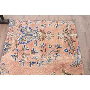 3.2x4.3 ft Turkish Rug, Rug, <b>Red</b> Animal Print Rug <b>Wool</b> - Product Image 4