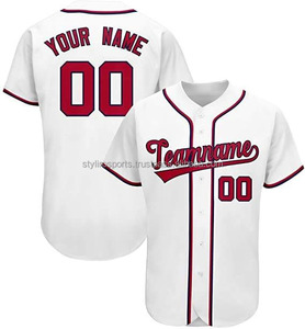 Ropa deportiva unisex de poliéster sublimado OEM, camiseta de béisbol personalizable, estampado de nombre, patrón liso, camisetas personalizadas en blanco baratas, comprar - Product Image 1