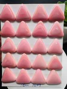 Cuentas de Concha de Mar Triangulares Lisas de Color Rosa y Blanco para Hacer Pulseras y Collares - Product Image 3