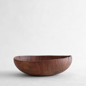 Comment bol de service en bois fait à la main écologique très durable ménage bambou bois salade pâte bols de fruits pour Restaurant - Product Image 1