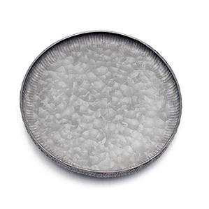 Plateau en métal galvanisé de forme ronde à finition mate avec poignée, de qualité supérieure, fabriqué par un fabricant de confiance, pour servir les repas et les aliments - Product Image 3