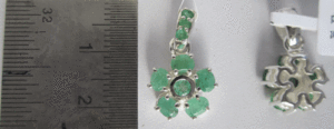 Handmade Religious Jesus <b>Pendant</b> with <b>Emerald</b> Cut Diamond White and Rose Gold Charm Jewelry 14K Gold Plating - Product Image 1