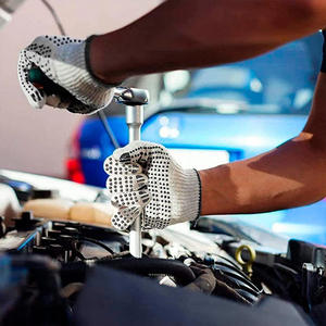 Guantes de algodón punteados con impresión personalizada Agarre de Palma duradero Ajuste cómodo para Taller de almacén de jardinería y reparación diaria - Product Image 6