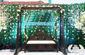 Vibrante escenario Swing Jhula para boda pareja impresionante Mehndi Jhoola tendencias para Nikah escenario decoración boda decoraciones Reino Unido - Product Image 2