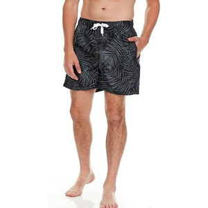 Shorts de bain pour hommes de qualité supérieure, 100 % coton, couleur unie, décontractés, taille mi-haute, coupe ample, design personnalisé, séchage rapide, respirants - Product Image 1