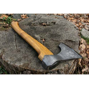 2025 Oem Beautiful Custom Handmade Carbon Steel Hunting Camping Viking Style <b>Axe</b> Outdoor <b>Axe</b> With Leather Sheath Razor Sharp - Product Image 4