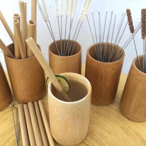 2018 Customized Logo <b>Bamboo</b> <b>Straw</b> Eco-Friendly Reusable Bar Accessories 12mm Diameter Disposable Paper Gifts - Product Image 1