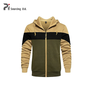 2023 nouveauté hommes 100% coton Slim Fit couleur unie fermeture éclair sweats à capuche avec le meilleur prix direct de l'usine du Bangladesh - Product Image 4