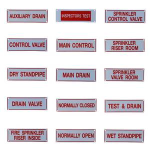 QF MC-62 6x2 Aluminum Main Control Sign with Color <b>Paint</b> <b>UV</b> Resistant - Product Image 3