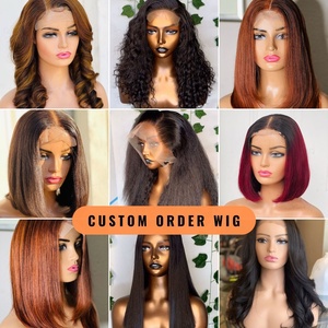 Peluca de extensión de cabello virgen crudo vietnamita para mujeres negras 180 densidad hueso frontal recto HD peluca frontal vendedor transparente rojizo - Product Image 5