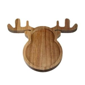 Assiette de présentation rustique en bois rond, style rustique, plateau de service en bois, vaisselle, plateau de présentation pour la salle à manger, plateau en bois brun - Product Image 5