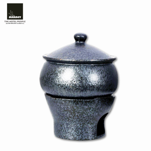 Juego Handi de Buffet de cerámica antigua plateada, plato de frotamiento resistente al calor de 4,5 l con acabado elegante para restaurante, buffet y servicio de eventos - Product Image 1