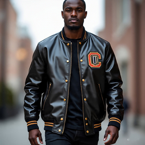 เสื้อแจ็คเก็ตขี่มอเตอร์ไซค์สำหรับผู้ชายหนังแกะเสื้อโค้ทไบค์เกอร์ซิปหน้ามีกระเป๋าหน้าสำหรับฤดูหนาว - Product Image 4