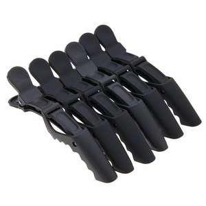 Pinces de coiffure pour salon de coiffure pinces de sectionnement noires mates pinces parfaites pour une forte adhérence des cheveux - Product Image 1