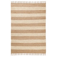 Tapis en chanvre et jute 100% naturel, design uni, tressé et noué des deux côtés, couleur marron, provenant d'Inde