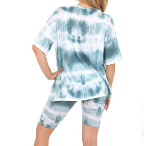 Ensemble sweat-shirt et short pour femme avec logo personnalisé, tendance, ample, pull-over court, vente chaude, ensemble décontracté 2 pièces pour femmes - Product Image 3