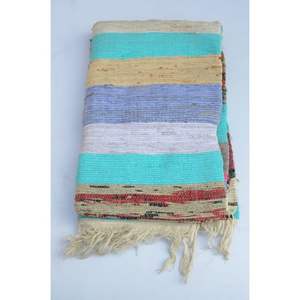 Chindi-alfombra Rectangular ligera hecha a mano, tapete bohemio, colorida, de algodón, para decoración del hogar, Multicolor - Product Image 2