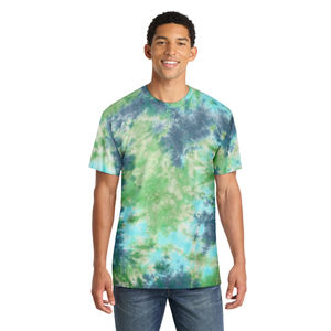 Camiseta de Algodón con Estampado Tie Dye para Hombre, Cuello Redondo, Manga Corta, Ligera, Informal - Product Image 1
