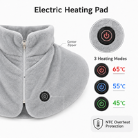 Almohadilla Térmica Lavable para Cuello y Hombros, Almohadilla Eléctrica de Bajo Voltaje de 5V con 5 Zonas de Calentamiento, 3 Ajustes de Temperatura, OEM ODM