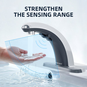 Touchless cảm biến bồn rửa vòi Brass đầu vào tự động tap với Brass lỗ đầu vào tấm bìa Chrome kết thúc cho phòng tắm - Product Image 4