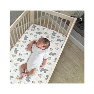 Sábana de cuna personalizada con 100% algodón orgánico para bebé, compra al mejor precio competitivo - Product Image 6