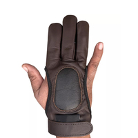 Gants de tir à l'arc FIT CHAMP de haute qualité, personnalisables, en cuir souple, demi-doigts, respirants et légers pour le tir et la chasse