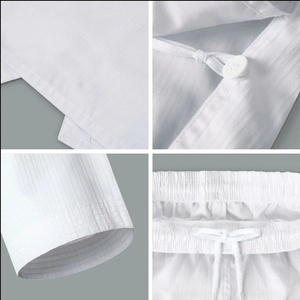 เครื่องแบบเทควันโดผ้าฝ้าย100% ออกแบบได้ตามต้องการใส่ได้ทุกเพศระบายอากาศได้ดีพร้อมโลโก้ตามสั่งพร้อมส่งทุกขนาดสำหรับชุดศิลปะการต่อสู้ - Product Image 4