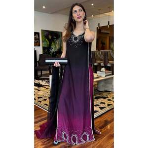 Trendy Purple Chiffon Floral Print Women's Two-Piece Dress Casual Hooded Short <b>Tops</b> <b>Rhinestone</b> Decoration Short Pants for Autumn - Product Image 2