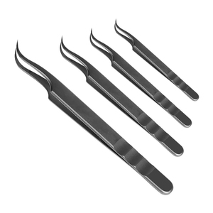 Pince à cils de précision en acier inoxydable antistatique à pointe lisse beauté épilateur facial pour extensions - Product Image 1
