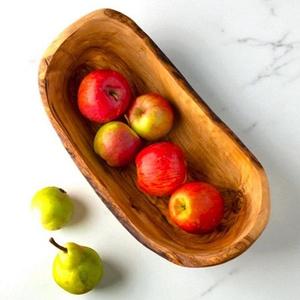 Ensemble de bols d'ustensiles de cuisine en bois respectueux de l'environnement revêtement émaillé grand, moyen et petit bol à salade de fruits en bois de service - Product Image 4