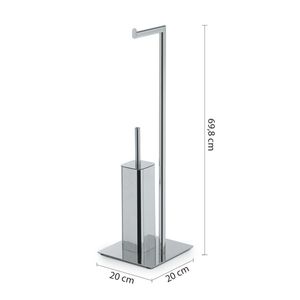 Serie Pianosa Set accessorio da bagno in acciaio inossidabile supporto per rotolo cromato lucido e porta scopino da bagno confezione da 1 - Product Image 5