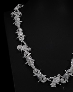 เครื่องประดับฮิปฮอปเงินแท้ 925 คุณภาพสูง ผ่านการทดสอบเพชร ประดับเพชรโมอิสซาไนต์ VVS ระดับ Iced พร้อมสร้อยคิวบาลิงค์แบบไมอามี่โมเสค - Product Image 4