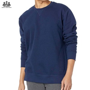Sudadera de Invierno para Hombre, 100% Algodón, Felpa, Corte Holgado |   Ropa Urbana de Cuello Redondo Sólido |   Logotipo Personalizado al por Mayor, Resistente al Viento - Product Image 4