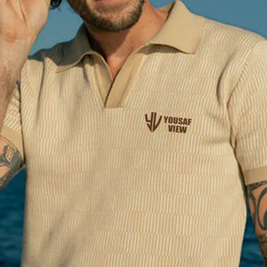 Chemise décontractée tricotée unie pour homme de haute qualité – Dernier design, respirante, infroissable, écologique, best-seller - Product Image 2