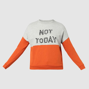 Top vente vierge qualité polaire surdimensionné OEM taille réelle impression personnalisée Logo col rond petite quantité minimale de commande femmes sweats - Product Image 2