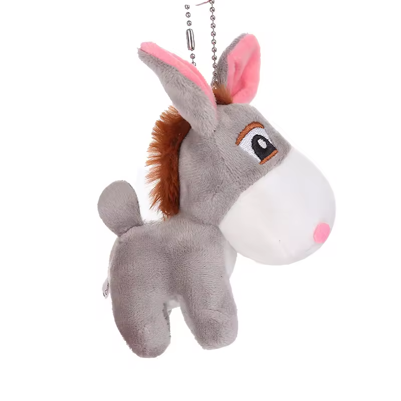 Llavero De Peluche Burro De 12 Cm – Colgante Suave Y Ligero Para Mochilas, Bolsos O Llaves, Decoración Divertida
